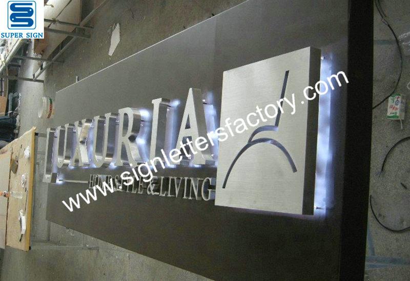 backlit LED letters signage 